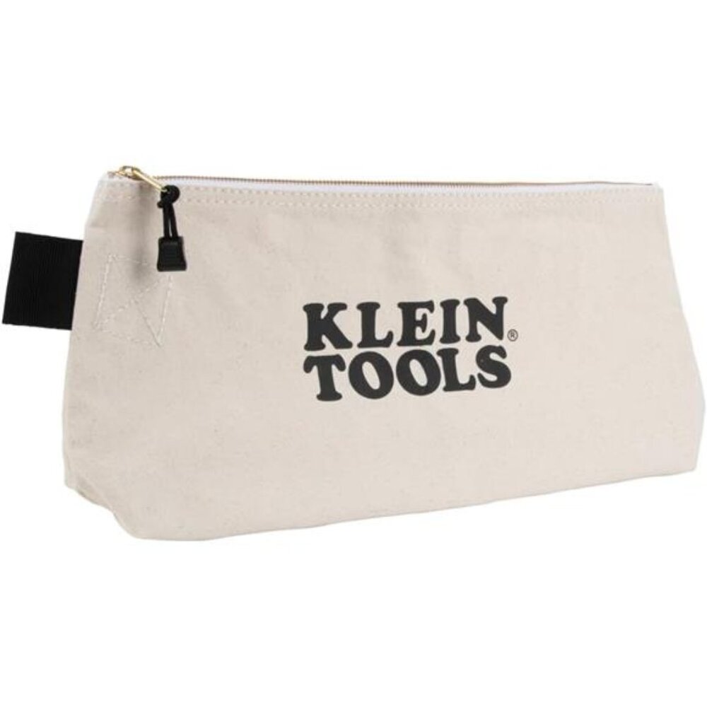 Tools Zipper Bag, Canvas Tool Pouch with Heavy Duty Brass Zipper Close